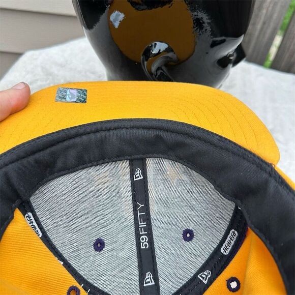 Los Angeles Lakers New Era 59FIFTY Fitted Hat Size 7 1/4 Multicolor - Picture 8 of 11